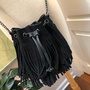 Boho Suede Fringe Crossbody